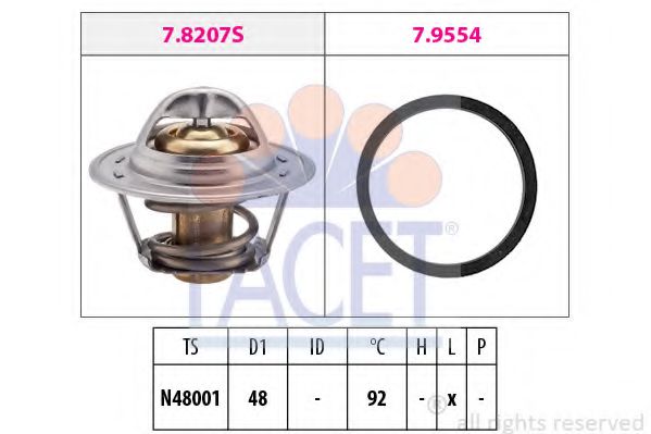 Imagine termostat,lichid racire FACET 7.8207