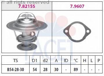 Imagine termostat,lichid racire FACET 7.8215