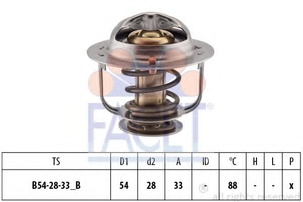 Imagine termostat,lichid racire FACET 7.8216S