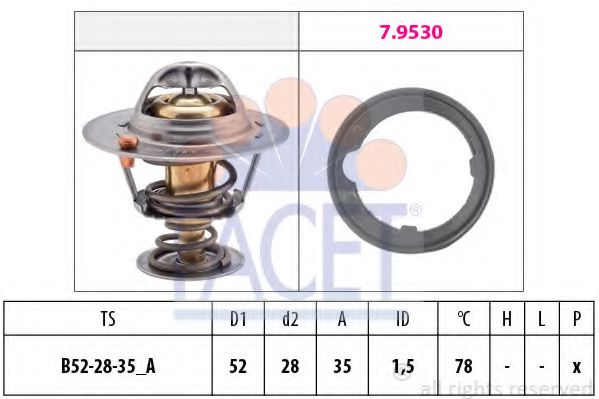 Imagine termostat,lichid racire FACET 7.8267