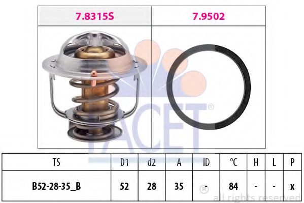 Imagine termostat,lichid racire FACET 7.8315