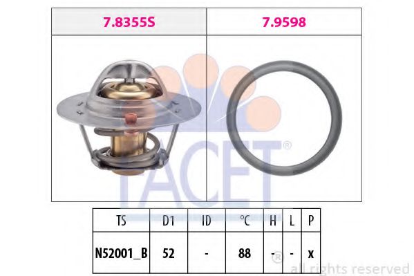 Imagine termostat,lichid racire FACET 7.8487