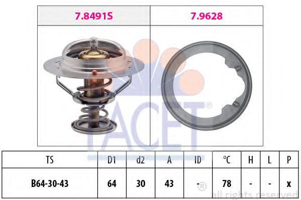 Imagine termostat,lichid racire FACET 7.8496