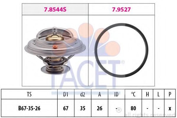 Imagine termostat,lichid racire FACET 7.8544