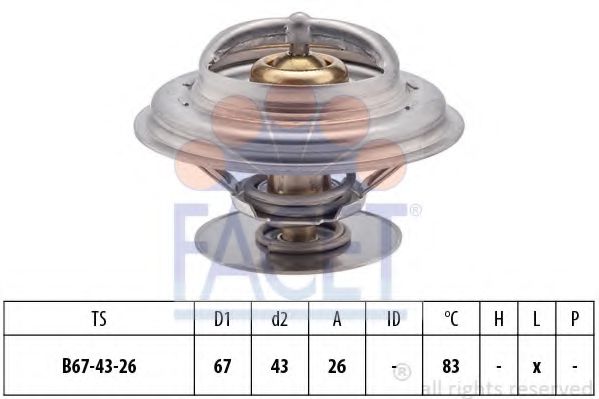 Imagine termostat,lichid racire FACET 7.8625S