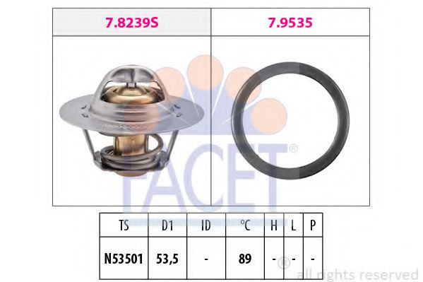 Imagine termostat,lichid racire FACET 7.8630