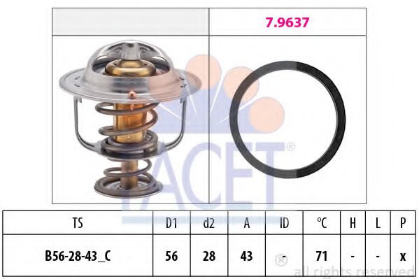 Imagine termostat,lichid racire FACET 7.8650