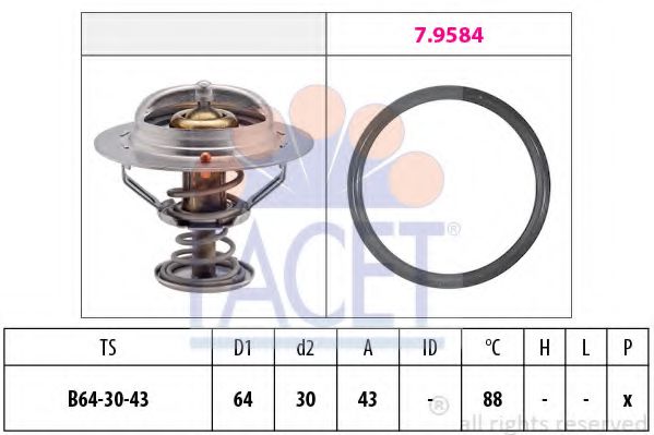 Imagine termostat,lichid racire FACET 7.8651