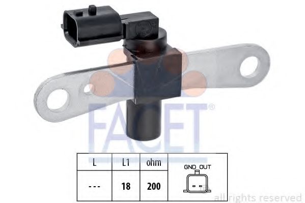 Imagine Senzor impulsuri, arbore cotit FACET 9.0659