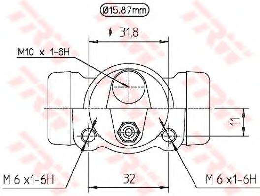 Imagine Cilindru receptor frana TRW BWB130