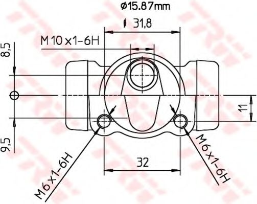 Imagine Cilindru receptor frana TRW BWB139