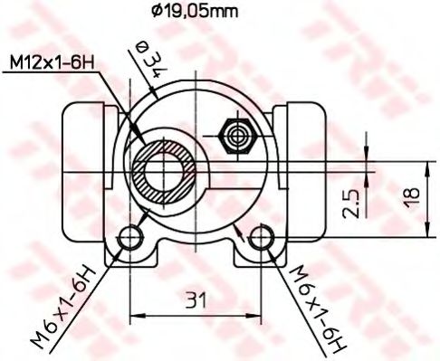 Imagine Cilindru receptor frana TRW BWD124