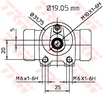 Imagine Cilindru receptor frana TRW BWD135