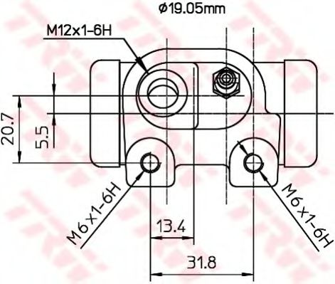 Imagine Cilindru receptor frana TRW BWD182