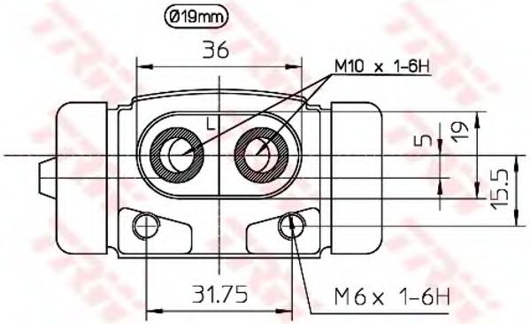 Imagine Cilindru receptor frana TRW BWD185