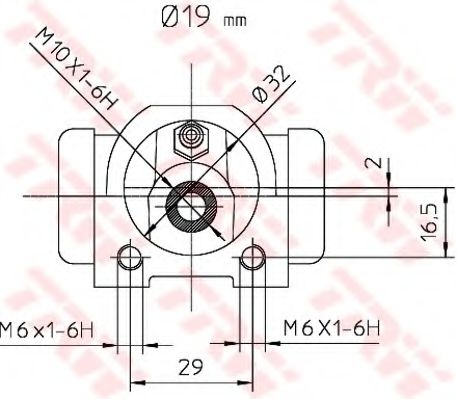 Imagine Cilindru receptor frana TRW BWD302