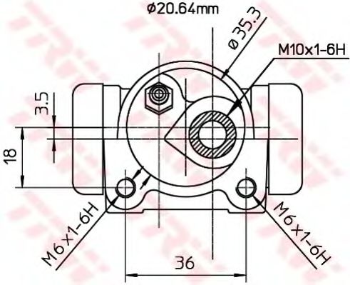 Imagine Cilindru receptor frana TRW BWF161