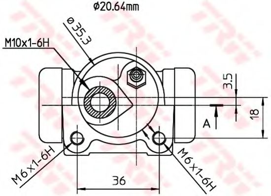 Imagine Cilindru receptor frana TRW BWF162