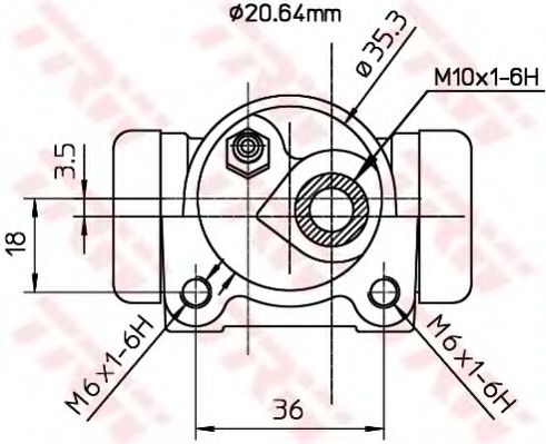 Imagine Cilindru receptor frana TRW BWF163