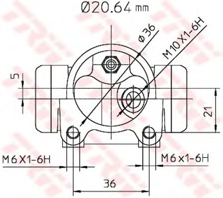 Imagine Cilindru receptor frana TRW BWF283