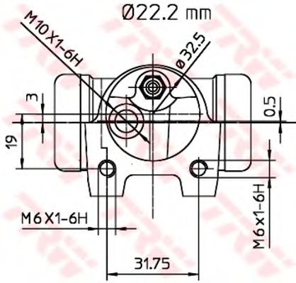 Imagine Cilindru receptor frana TRW BWH132