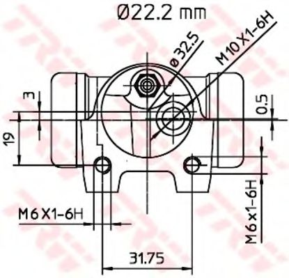 Imagine Cilindru receptor frana TRW BWH133