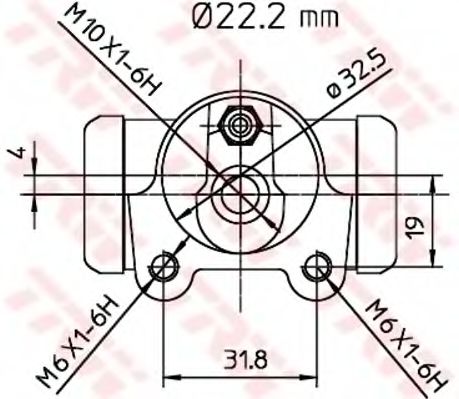 Imagine Cilindru receptor frana TRW BWH138