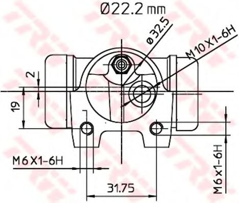 Imagine Cilindru receptor frana TRW BWH140