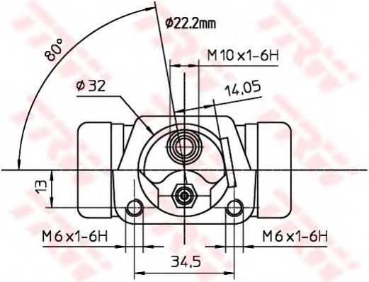 Imagine Cilindru receptor frana TRW BWH231