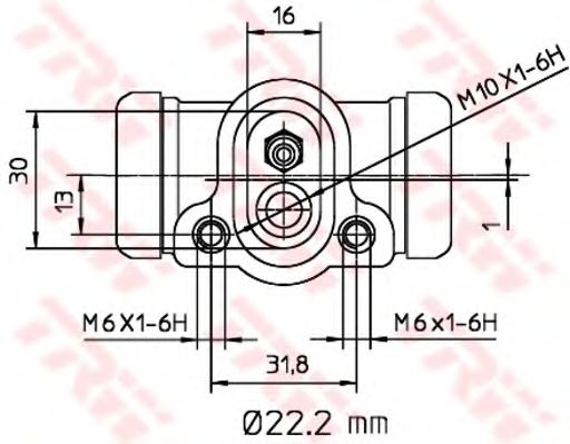 Imagine Cilindru receptor frana TRW BWH311