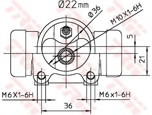 Imagine Cilindru receptor frana TRW BWH392