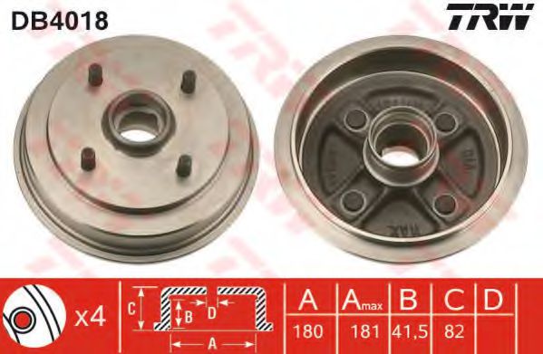 Imagine Tambur frana TRW DB4018