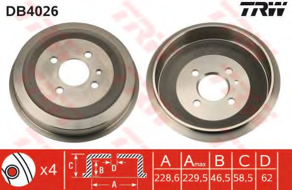 Imagine Tambur frana TRW DB4026