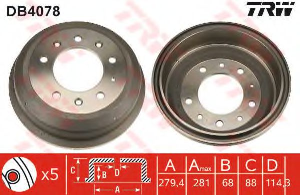 Imagine Tambur frana TRW DB4078