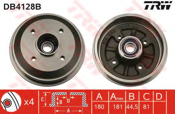 Imagine Tambur frana TRW DB4128B