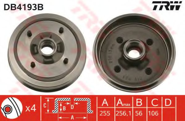 Imagine Tambur frana TRW DB4193B