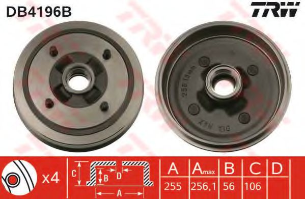 Imagine Tambur frana TRW DB4196B