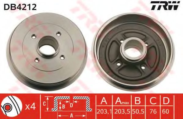 Imagine Tambur frana TRW DB4212