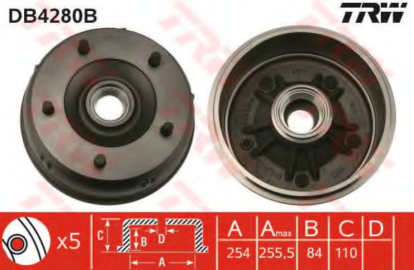 Imagine Tambur frana TRW DB4280B