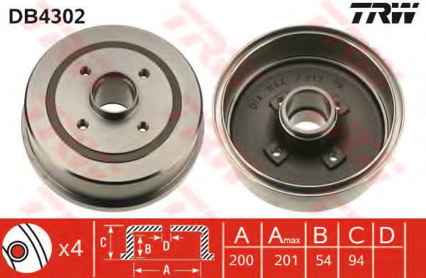 Imagine Tambur frana TRW DB4302