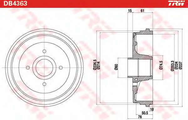 Imagine Tambur frana TRW DB4363