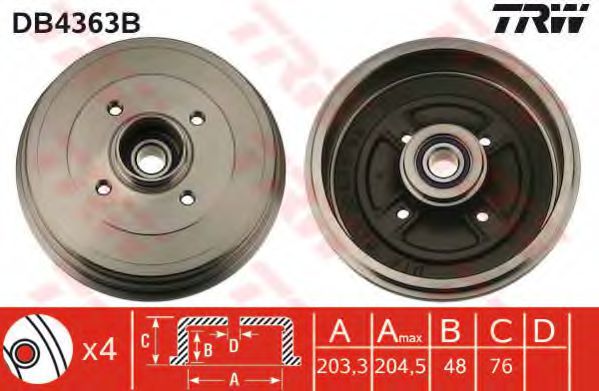 Imagine Tambur frana TRW DB4363B