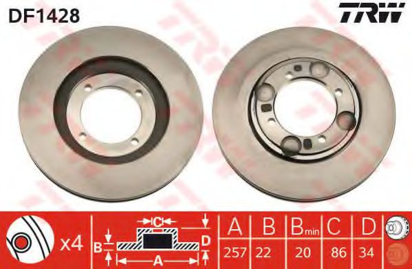 Imagine Disc frana TRW DF1428