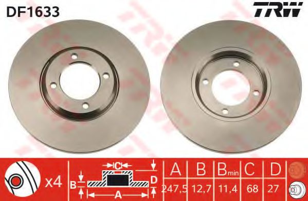 Imagine Disc frana TRW DF1633