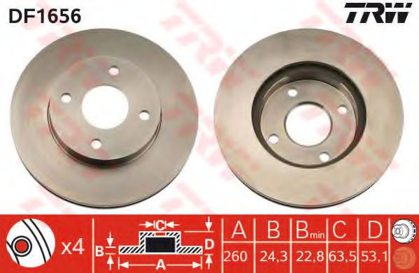 Imagine Disc frana TRW DF1656