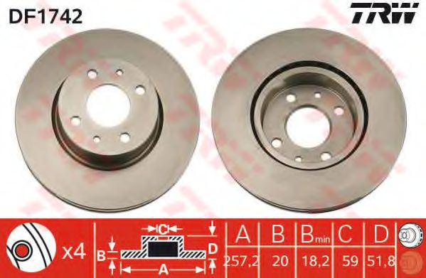 Imagine Disc frana TRW DF1742