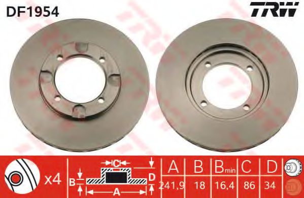 Imagine Disc frana TRW DF1954