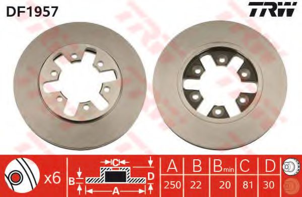 Imagine Disc frana TRW DF1957