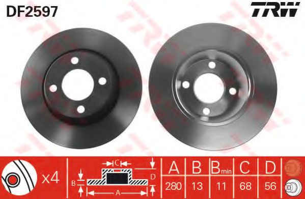 Imagine Disc frana TRW DF2597