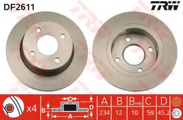 Imagine Disc frana TRW DF2611